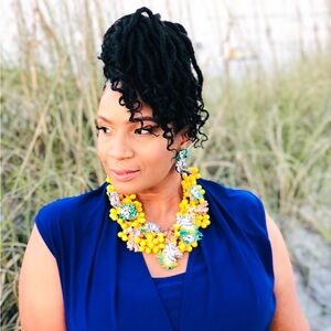 Yellow Animal brooch, necklace, and earring set